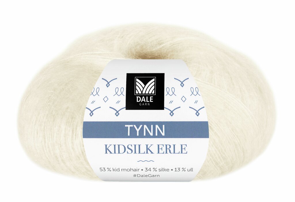 Tynn Kidsilk Erle - Hvit