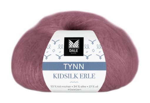 Tynn Kidsilk Erle - Mørk rose