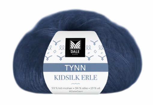 Tynn Kidsilk Erle - Mørk marine