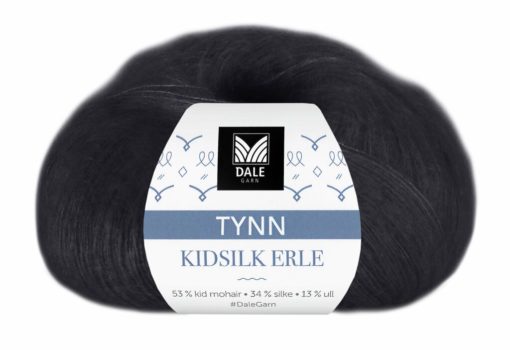 Tynn Kidsilk Erle - Svart