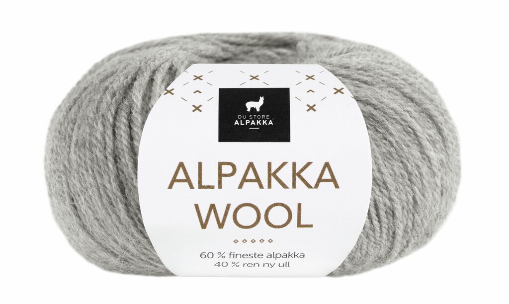 Alpakka Wool - Lys grå melert