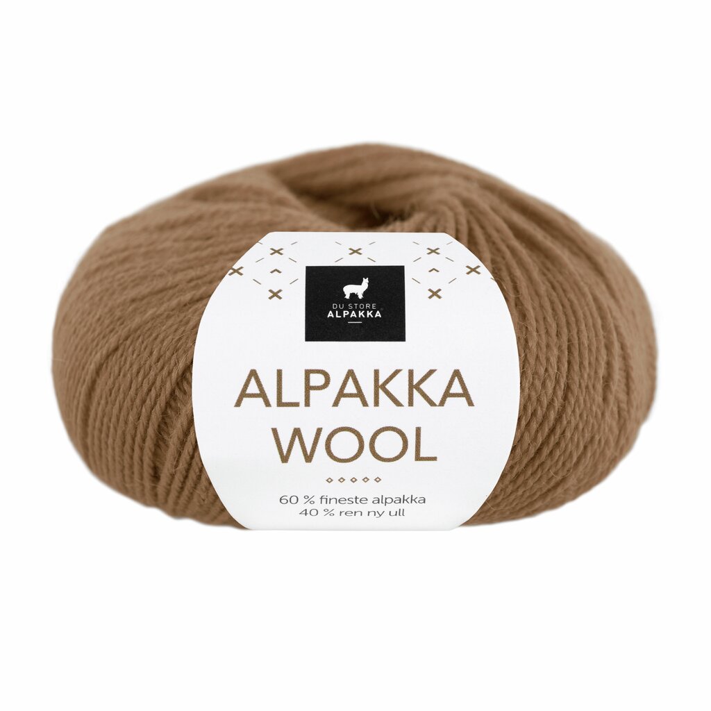 Alpakka wool - Nøttebrun
