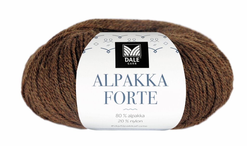 Alpakka Forte - Varm brun melert