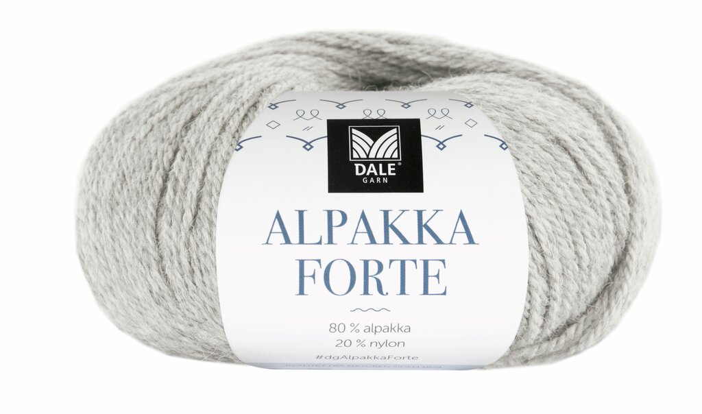 Alpakka Forte - Lys grå melert