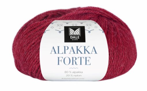 Alpakka Forte - Karminrød melert