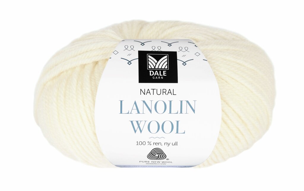 Lanolin Wool - Ubleket hvit