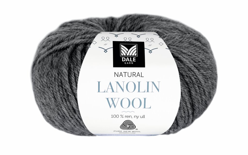 Lanolin Wool - Mørk grå melert