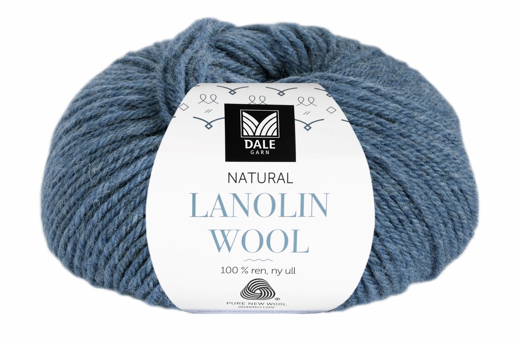 Lanolin Wool - Denim melert