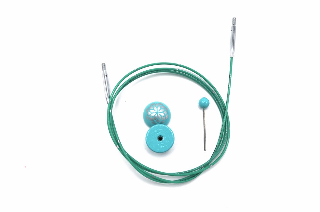 Mindful, Fixed teal cables, 120 cm