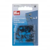 Prym hekter no.2 12 stk sort