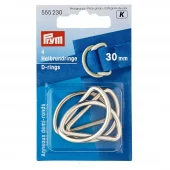 Prym D-ring 30mm 4stk – Sølv