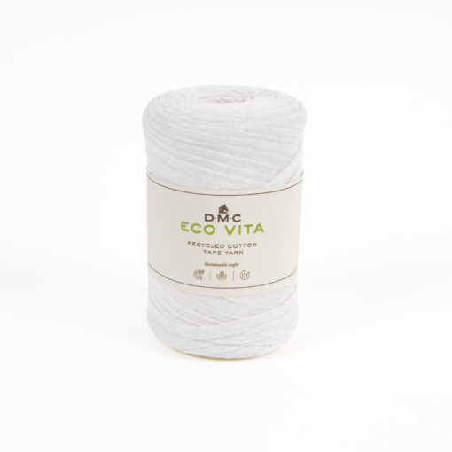 DMC Eco vita tape yarn - 001 hvit