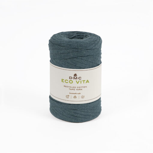 DMC Eco vita tape yarn - 007 blågrå
