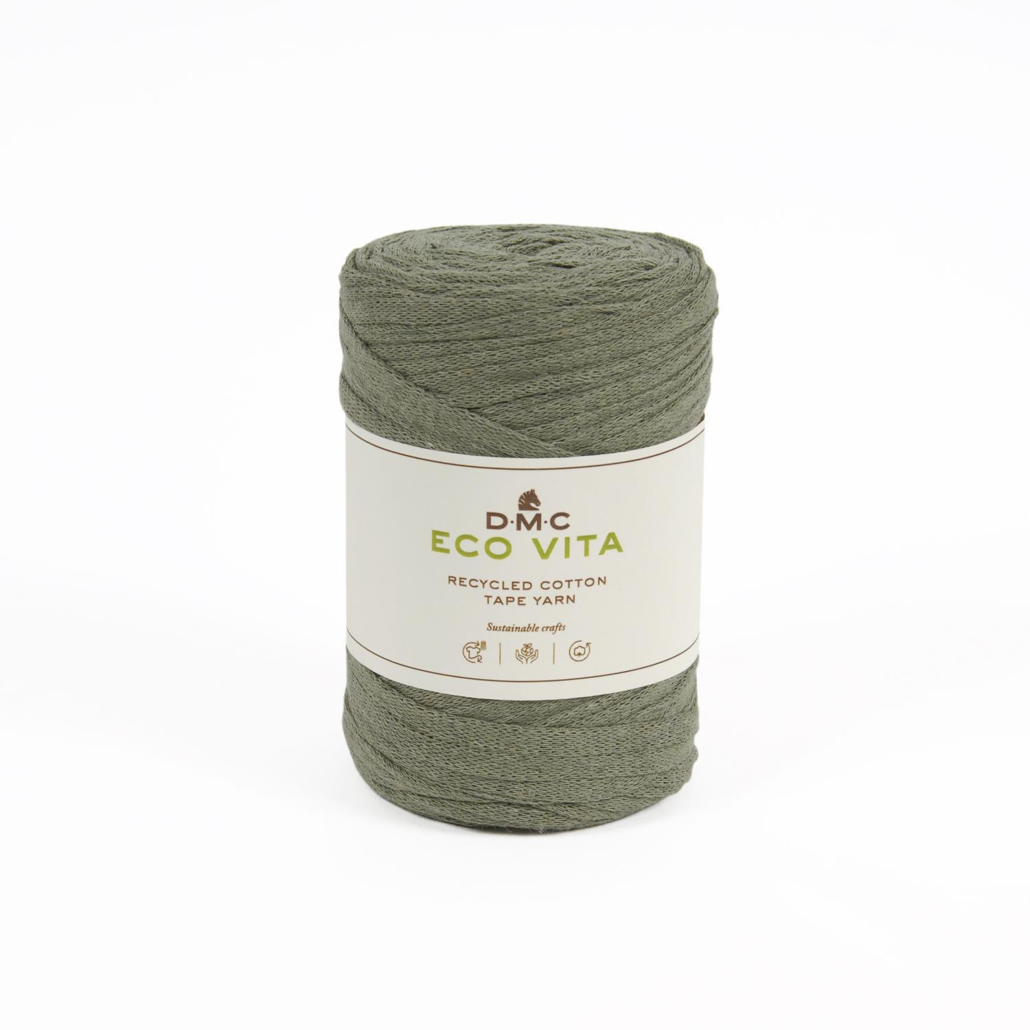 DMC Eco vita tape yarn - 128 grågrønn