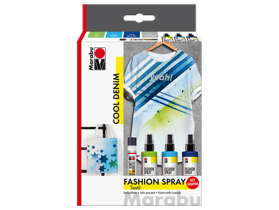 Marabu Fashion Spray Set - COOL DENIM colour trend set