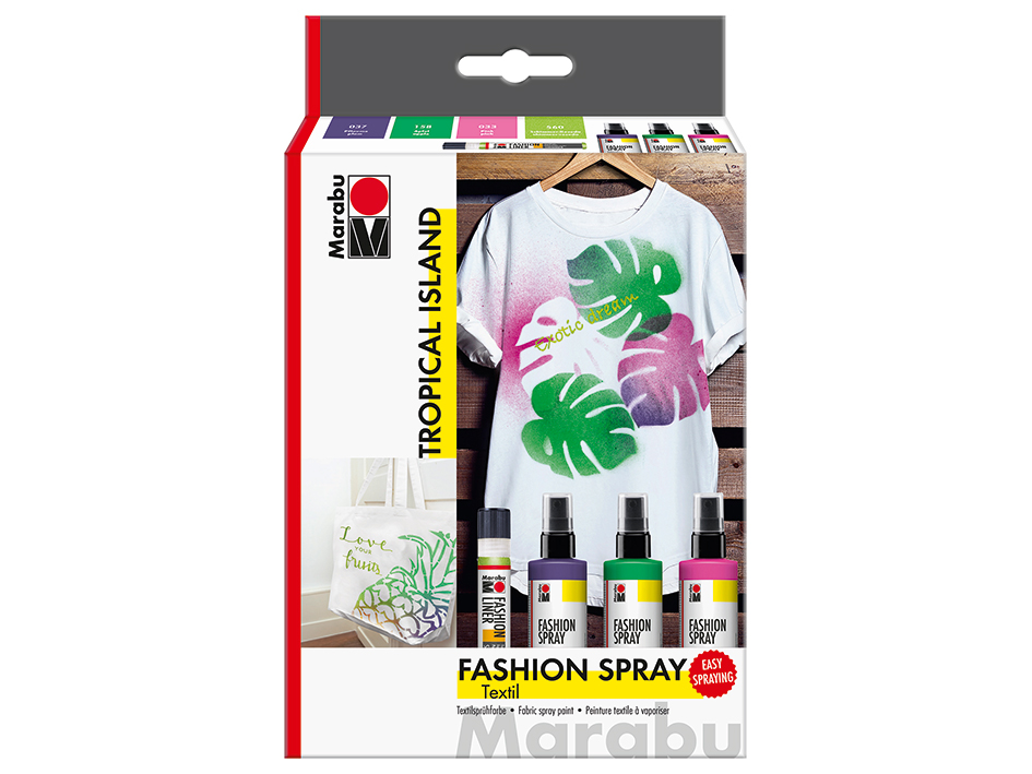 Marabu Fashion Spray Set - TROPICAL colour trend set