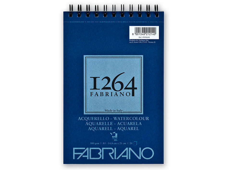 Fabriano 1264 Watercolour - Spiral 300g A4 30ark