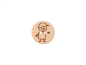 Knapp - 15mm - Gutt - Beige
