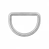 D-ring - 25mm - Nikkelfarget