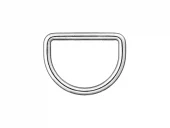 D-ring - 25mm - Nikkelfarget