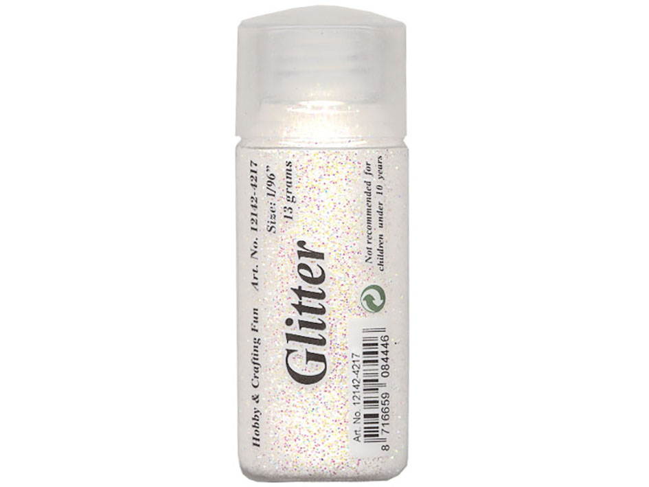 Glitter 13g - Hvit / Perlemor