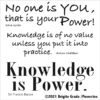 Powertex Sjablong - 15x15cm Knowledge is Power