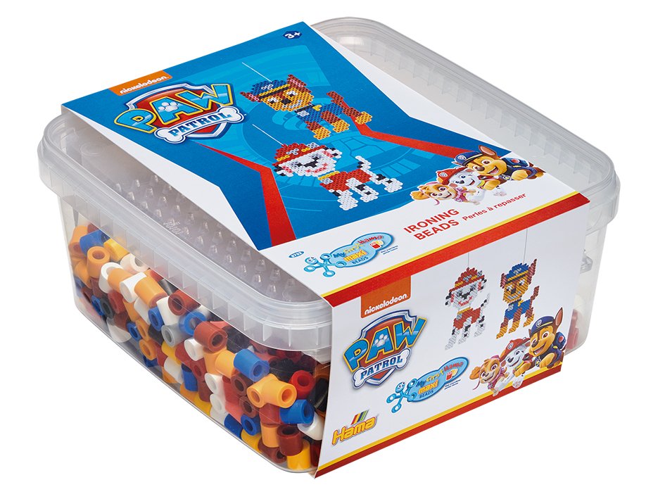 Hama Maxi Sett – Boks m/perler og brett – Paw Patrol