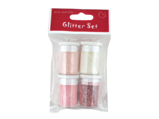 Glittersett 4x4g - Rosa