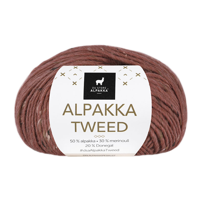 Alpakka Tweed - 131 Mørk rust (Utgått farge)