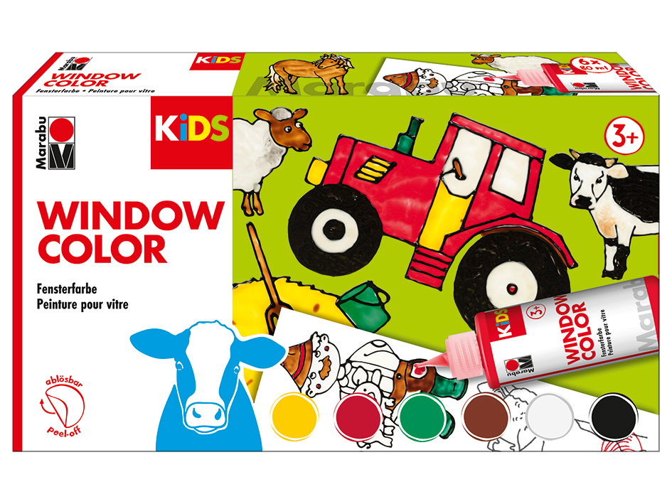 Marabu KIDS Window Color - 6x80ml - Farm
