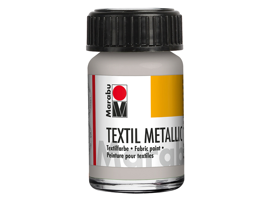 Marabu Textil Metallic 15ml - 782 Sølv