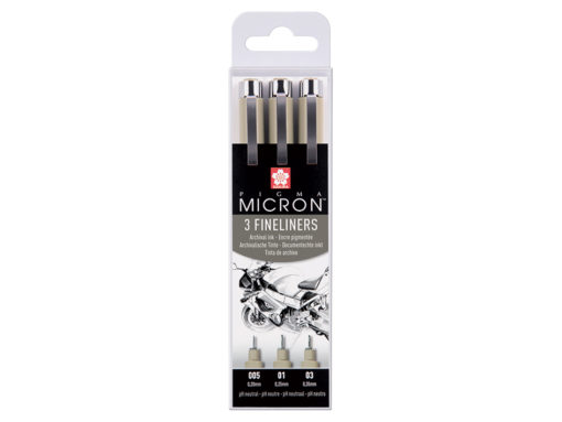 Sakura Pigma Micron Sett 3stk - 49 Sort - 005 01 03