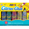 Amos Glitterlim Sett Classic 120ml x 5