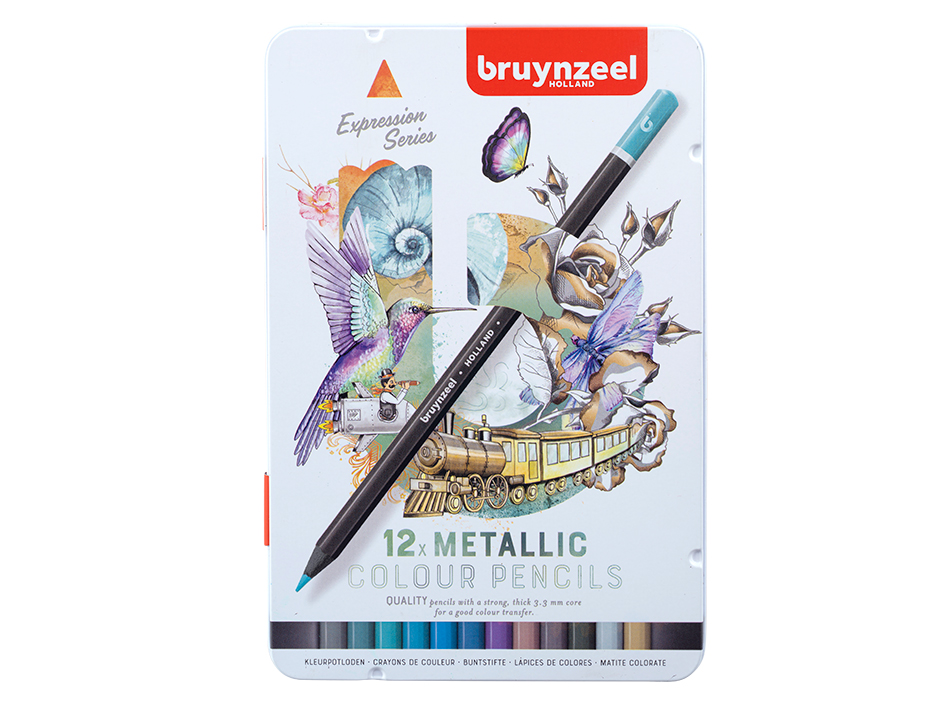 Bruynzeel Expression Fargeblyanter Metallic - Sett 12stk