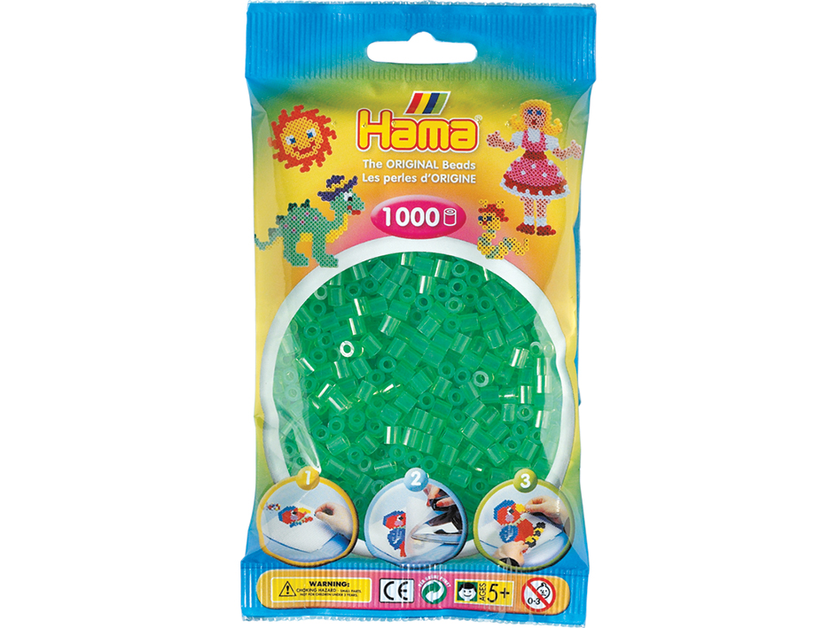 Hama Midi super 1000s – 16 Transparent grønn