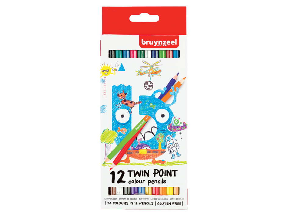 Bruynzeel KIDS - Twin Point Fargeblyanter 12stk