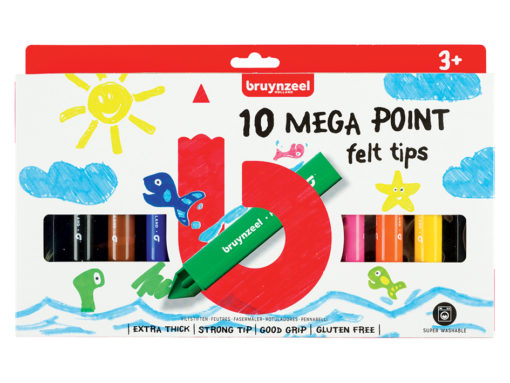 Bruynzeel KIDS - Mega Points-tusjer 10stk