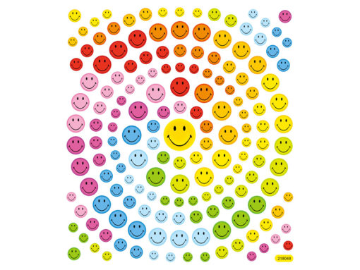 Klistremerker - Smileys #2 m/glitter