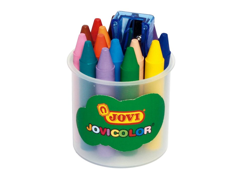 Jovi Jovicolor Wax Crayon - 16 farger + spisser