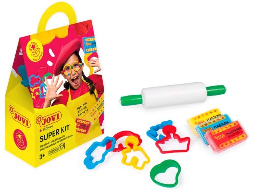 Jovi Plastilina Superkit sett 3stk * 50g + utstyr