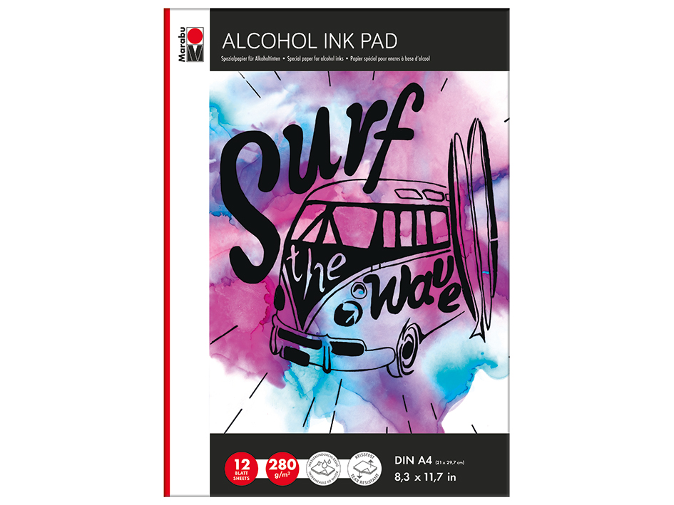 Marabu Alcohol Ink Pad - A4 280g/m - 12 ark