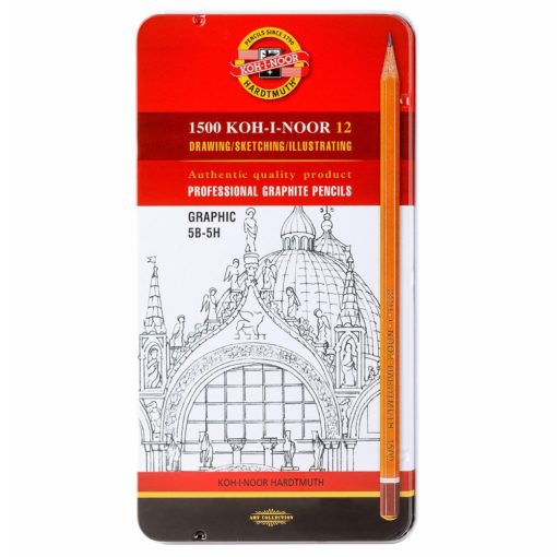 Koh-i-noor Grafittblyant Sett 12stk – 1502 GRAPHIC 5B-5H