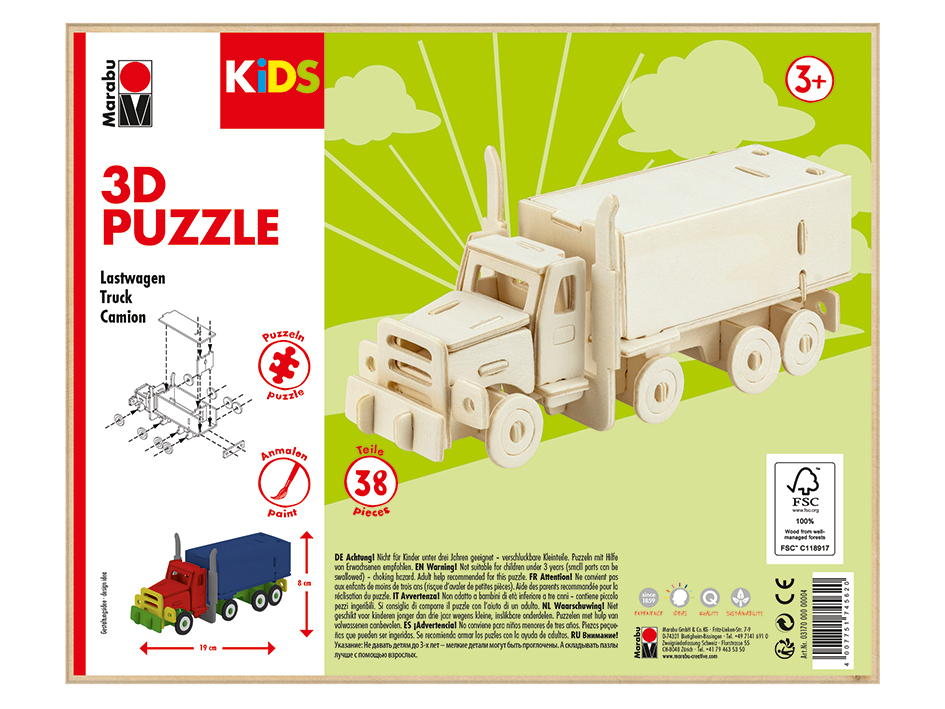 Marabu kids 3d puzzle truck