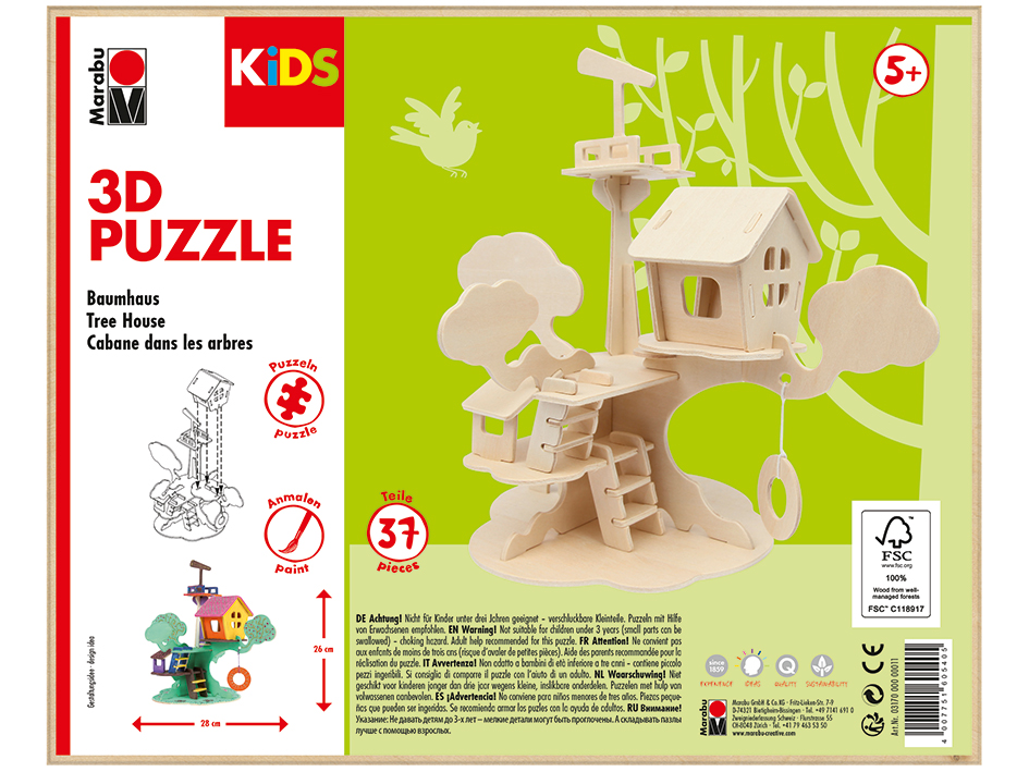 Marabu KiDS 3D Puzzle – Tree House