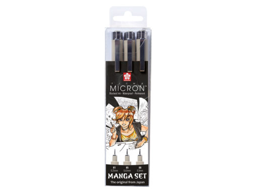 Sakura Pigma Micron Manga sett 3stk - sort