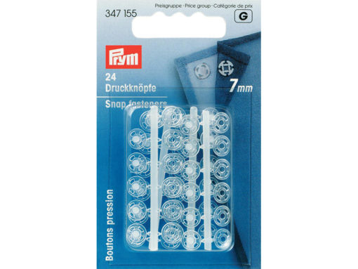 Prym patentknapper 7mm 24stk - transparent