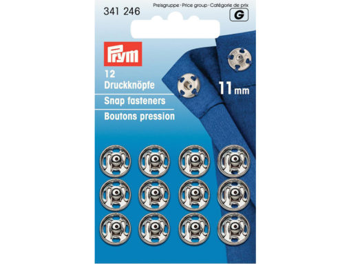 Prym Patentknapper 11mm 12stk - sølv