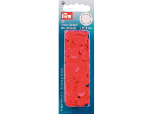 Prym Non-sew Color Snaps – Ø12.4 – Lys rød