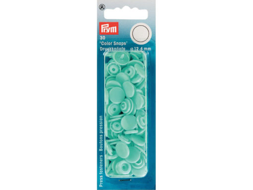 Prym Non-sew Color Snaps – Ø12.4 – lys Turkis