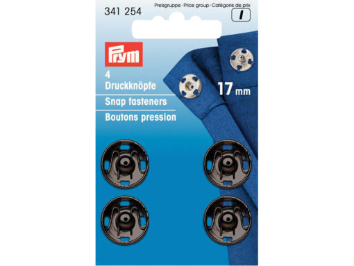 Prym Patentknapper 17mm 4stk – Sort